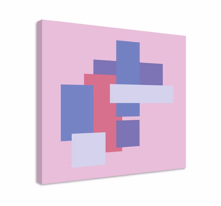 Geometrische wandbilder abstrakte blockkomposition - TenStickers
