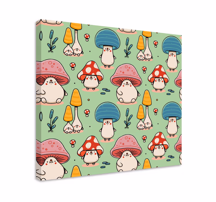 Wandbild tier niedliche pilzwesen - TenStickers