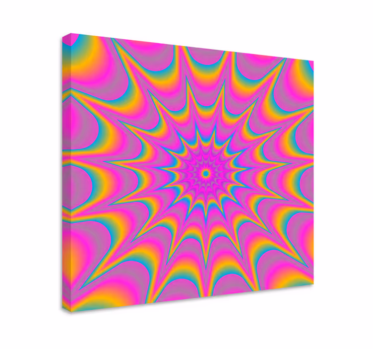 Leinwandbild abstrakt buntes spiralmuster - TenStickers