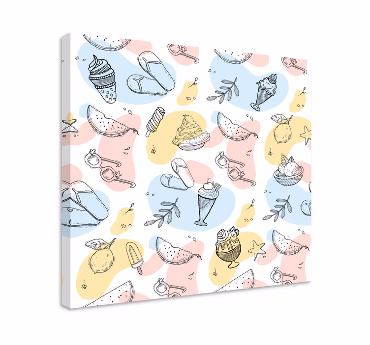 Leinwandbild ornament sommerleckereien im Überfluss - TenStickers
