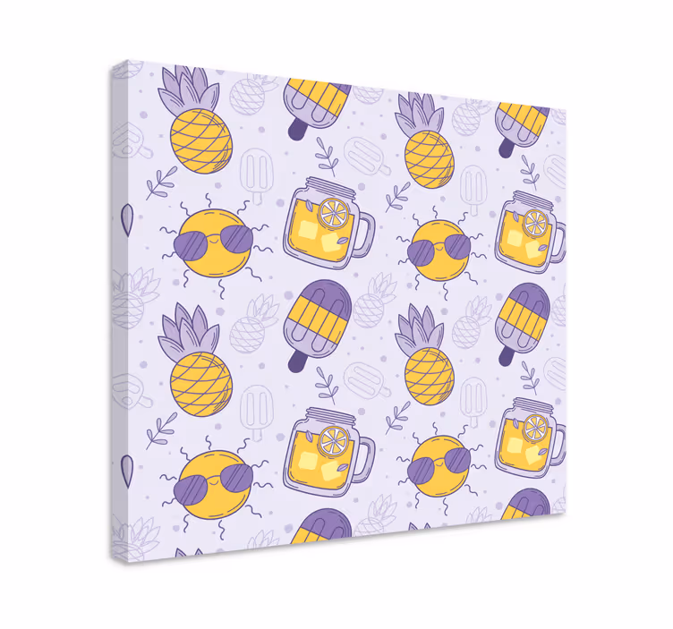 Leinwandbild obst sonnige ananas leckereien - TenStickers