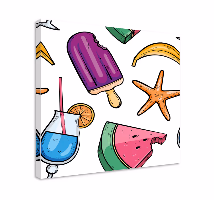 Leinwandbild obst fruchtinspirierte sommerleckereien - TenStickers