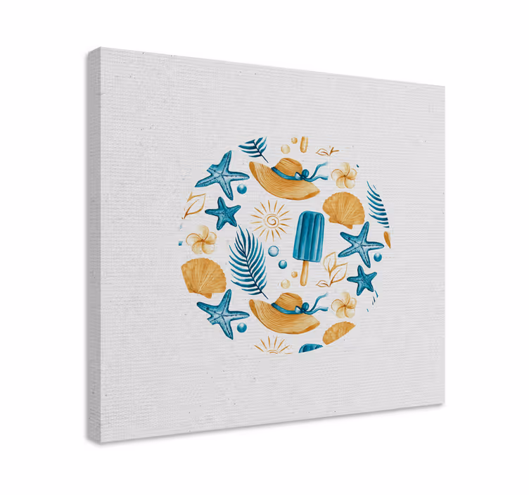 Leinwandbild meer sommer-eiscreme - TenStickers