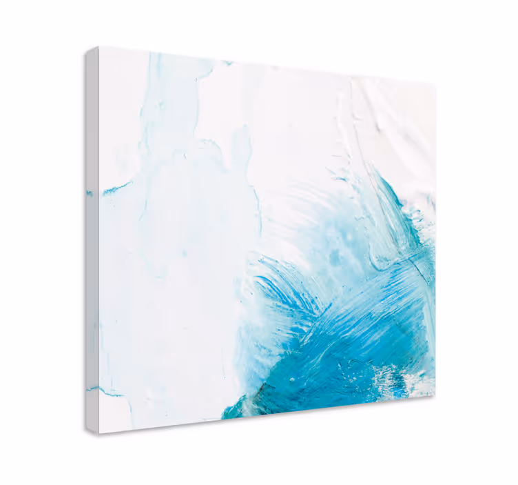 Leinwandbild abstrakt aqua wellenwirbel - TenStickers