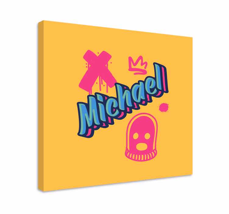 Leinwandbild mit kräftiger schriftgestaltung - TenStickers
