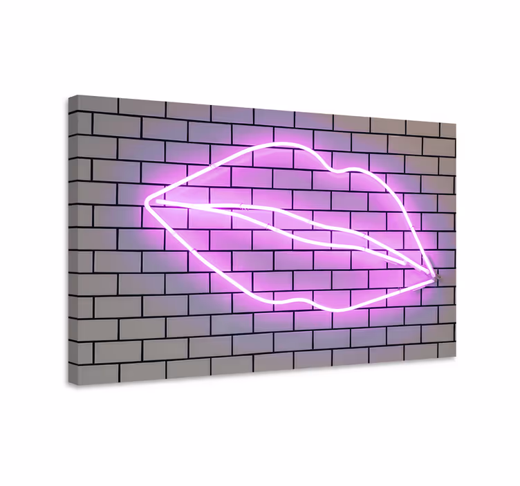 Wandbild motivation kuss neonzeichen - TenStickers