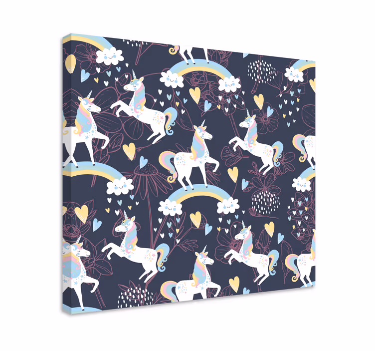 Einhorn wandbild bezaubernde einhörner beim spielen - TenStickers
