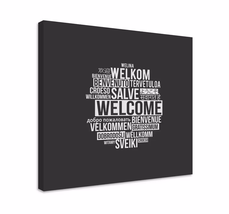 Wandbilder sprüche globale willkommensbotschaft - TenStickers