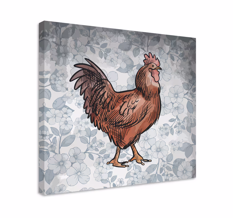 Wandbild tier charmante hühnerfigur - TenStickers