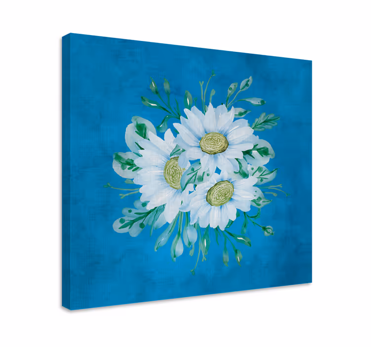Leinwandbild zarte weiße blüten - TenStickers