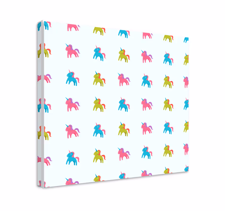 Einhorn wandbild buntes einhorn muster - TenStickers