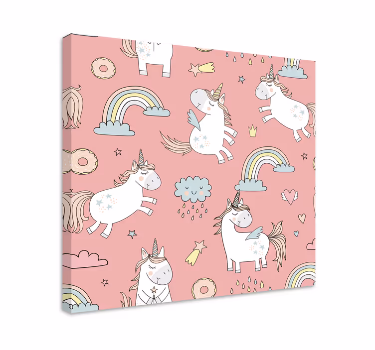 Einhorn wandbild verspieltes einhornmuster - TenStickers
