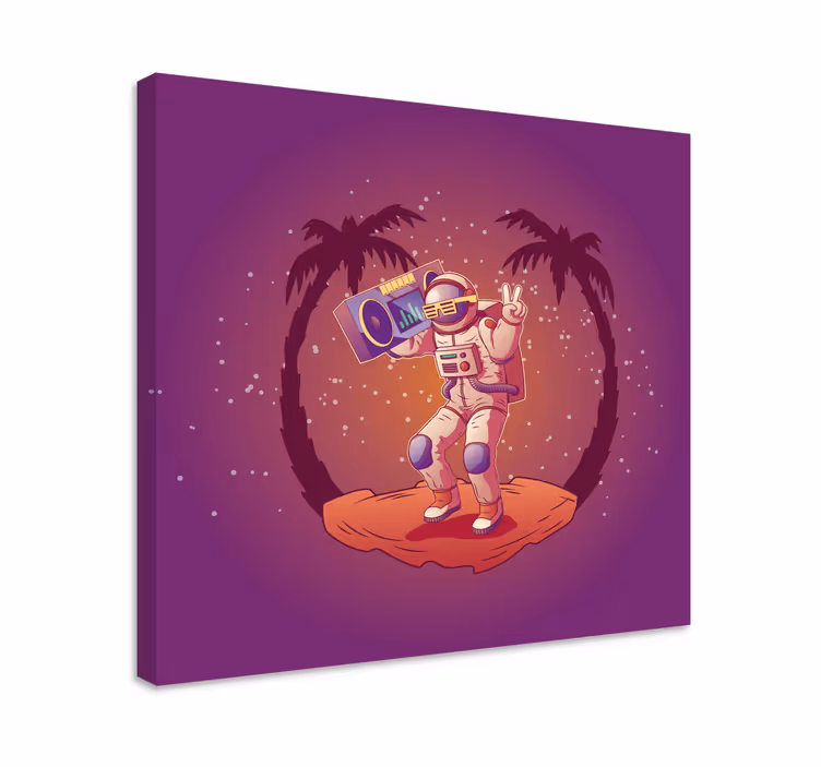 Wandbild gaming astronaut tanzt - TenStickers