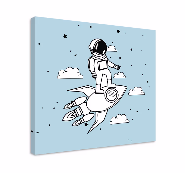 Leinwandbild obst astronauten raketen abenteuer - TenStickers
