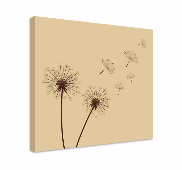 Leinwandbild pusteblumen samen im wind - TenStickers
