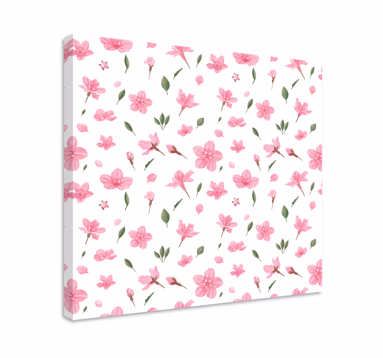 Leinwandbild blühendes blumenmuster - TenStickers