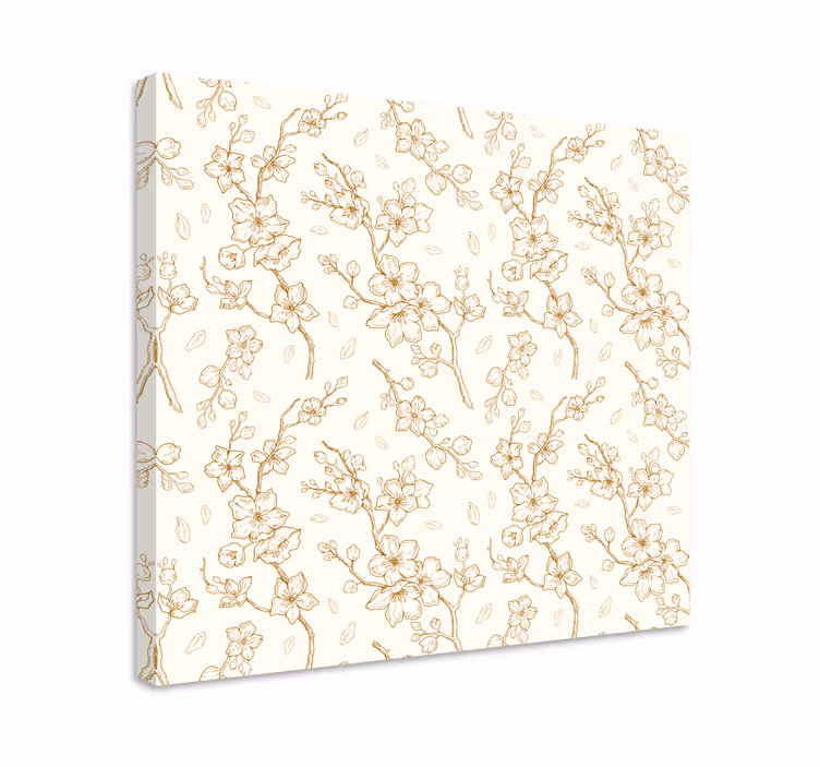 Leinwandbild mit bezauberndem blumenmuster - TenStickers