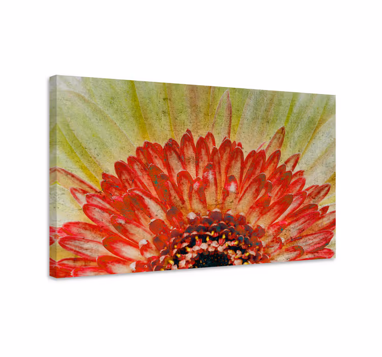 Leinwandbild Blume Nahaufnahme gemalt - TenStickers