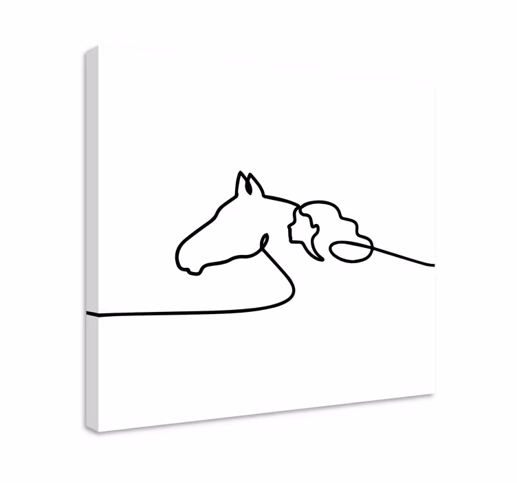 Pferde leinwand elegante pferdeumrisse - TenStickers