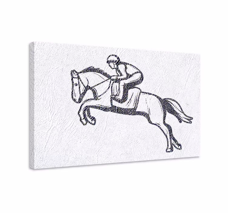 Pferde leinwand für den springsport - TenStickers