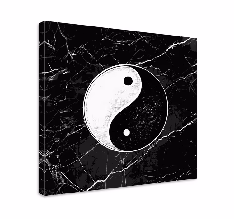 Leinwandbild für Zuhause Ursprüngliches yin-yang-gleichgewicht - TenStickers