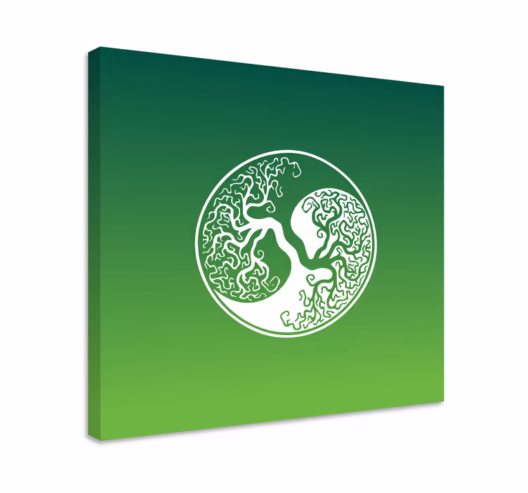 Wandbild Baum Ursprünglicher yin-yang-baum des lebens - TenStickers