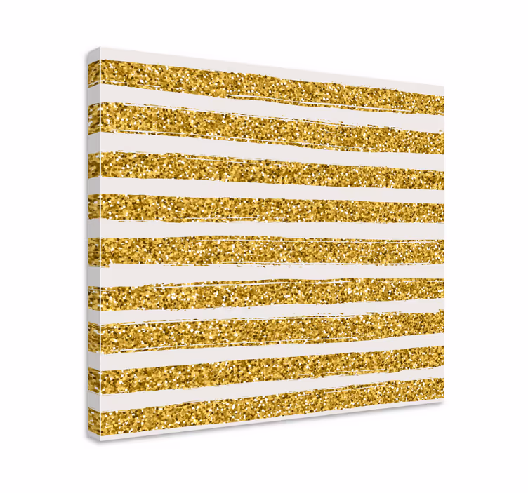 Leinwandbild Weihnachten Goldene linien Streifen - TenStickers