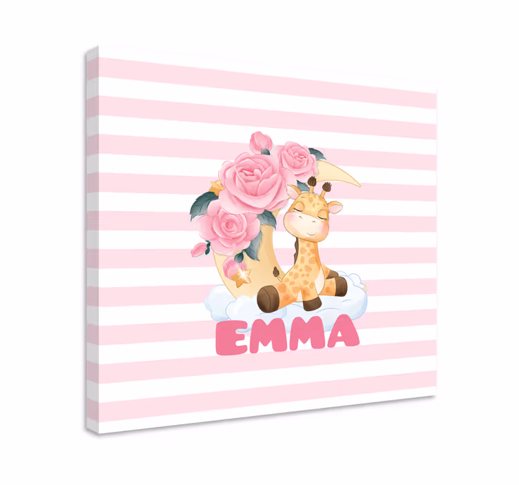 Leinwandbild babys süßes giraffenporträt - TenStickers