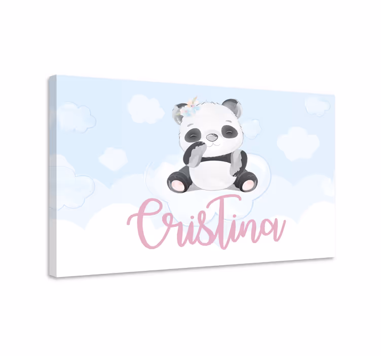 Wandbild tier niedlicher panda charakter - TenStickers