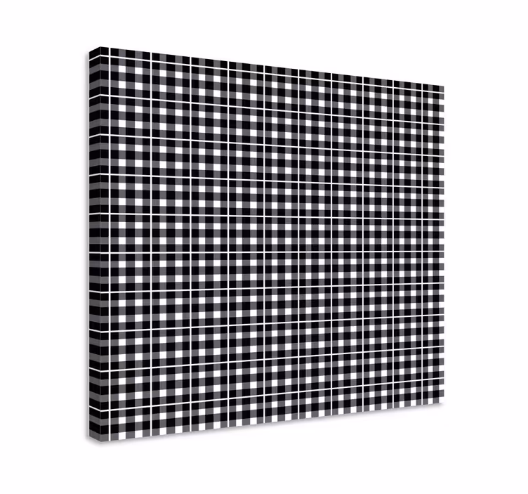 Geometrische wandbilder schwarz-weiß gitter - TenStickers