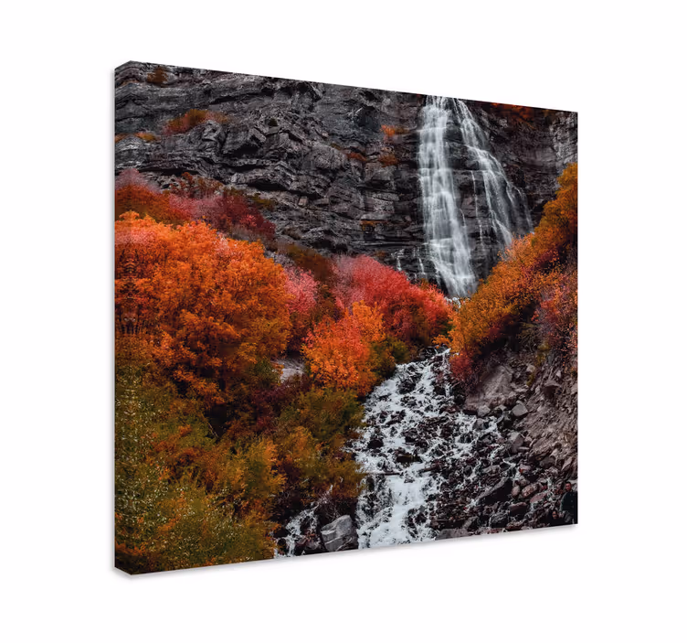 Wandbilder landschaft herbstwasserfall - TenStickers