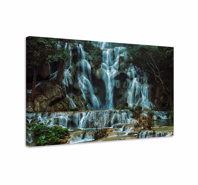 Wandbilder Landschaft Wasserfall vorhang landschaft - TenStickers