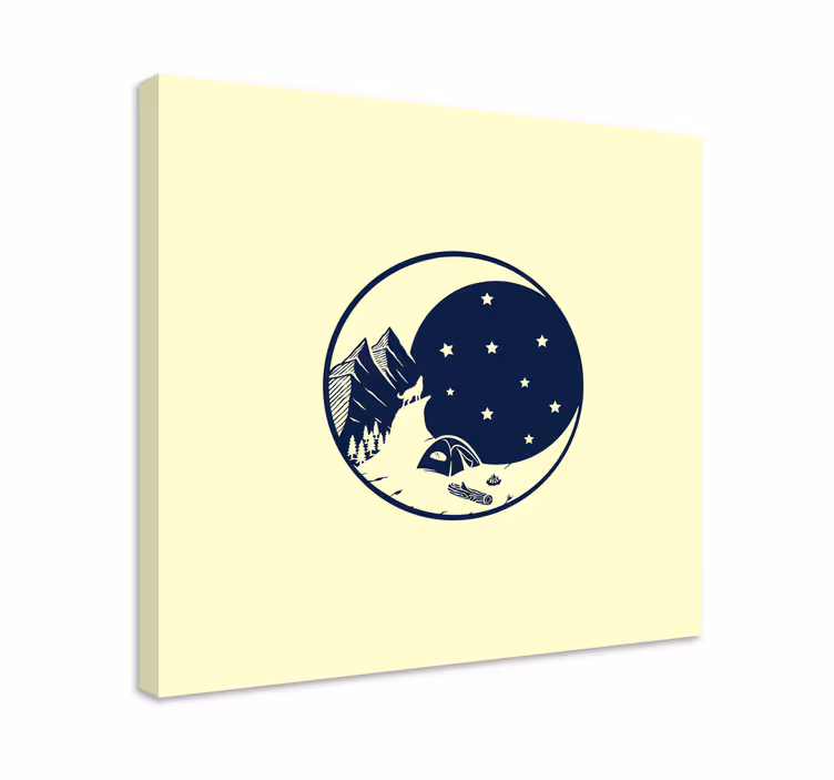 Wandbilder landschaft camping unter den sternen - TenStickers