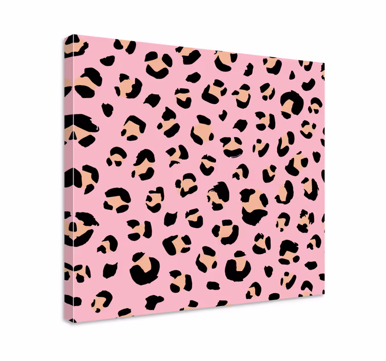 Wandbild Schlafzimmer Schwarz-rosa aquarell leopard - TenStickers