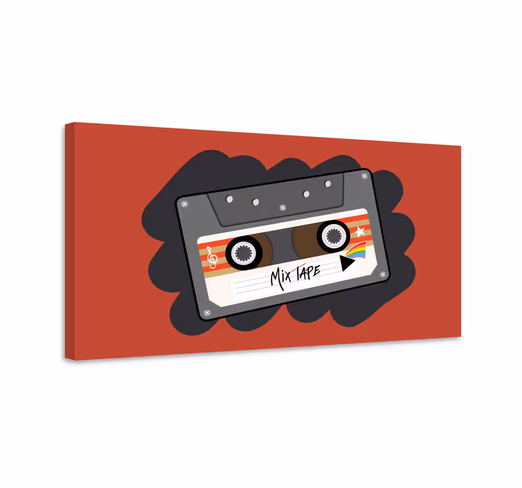 Wandbilder Vintage Mix tape kassette 80er jahre - TenStickers