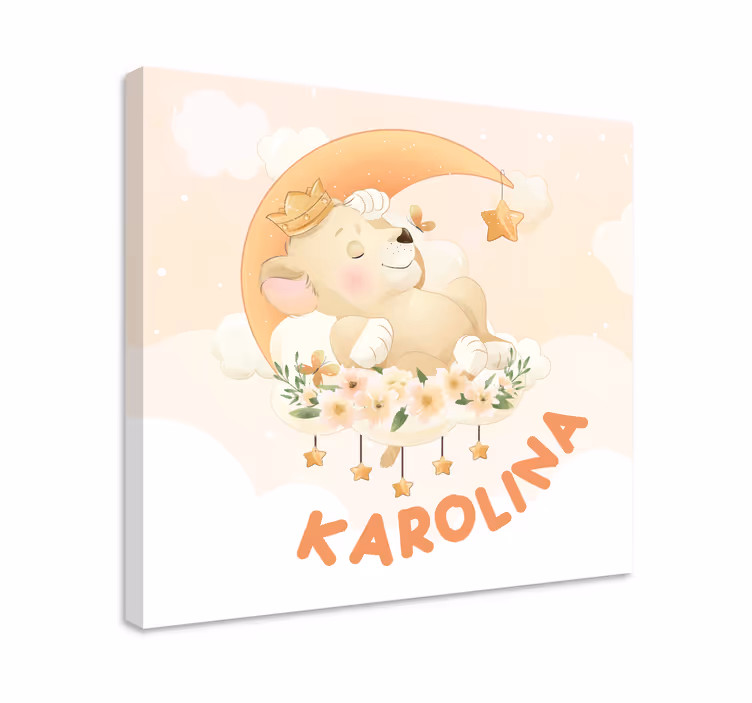 Leinwandbild Babys schläfriger bär träumt - TenStickers