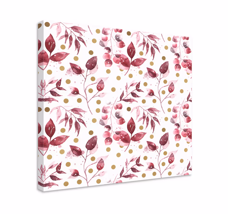Leinwandbild mit subtilen botanischen motiven - TenStickers