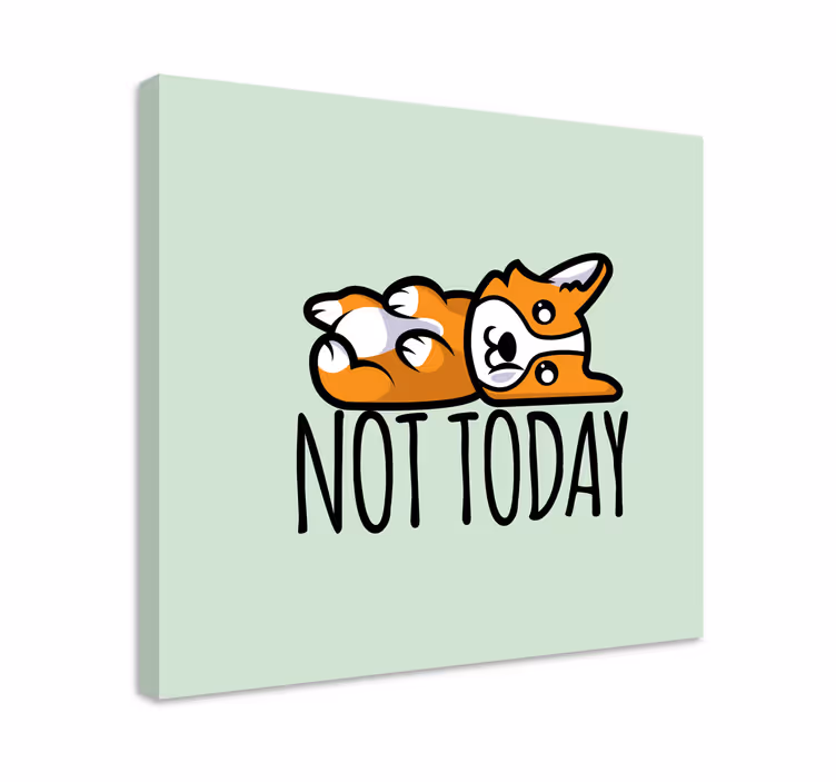 Wandbilder hunde corgi liegend - TenStickers