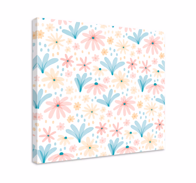Leinwandbild mit floralen motiven - TenStickers