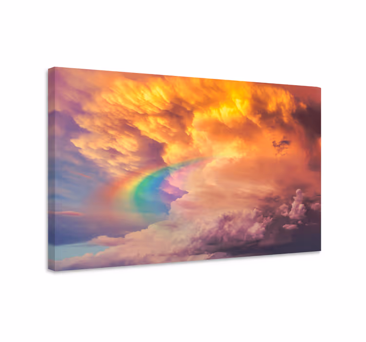 Wandbilder landschaft farbige wolkenlandschaft - TenStickers