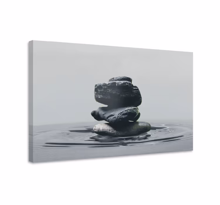 Zen bilder leinwand ausgewogene steinhaufen - TenStickers