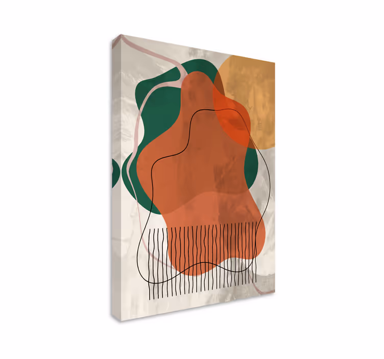 Kunst auf Leinwand Abstraktes collagen-kunstwerk - TenStickers