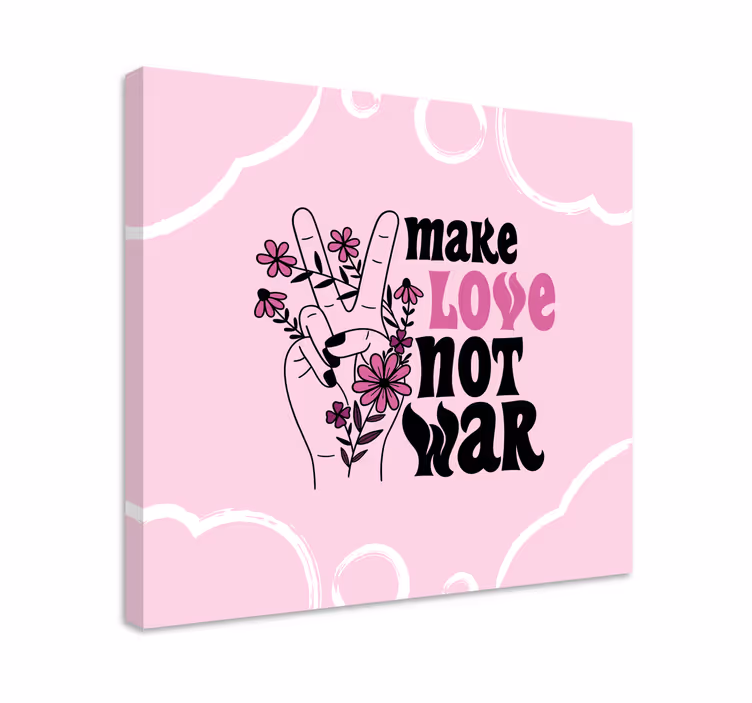 Wandbilder sprüche friedliche blumen geste - TenStickers