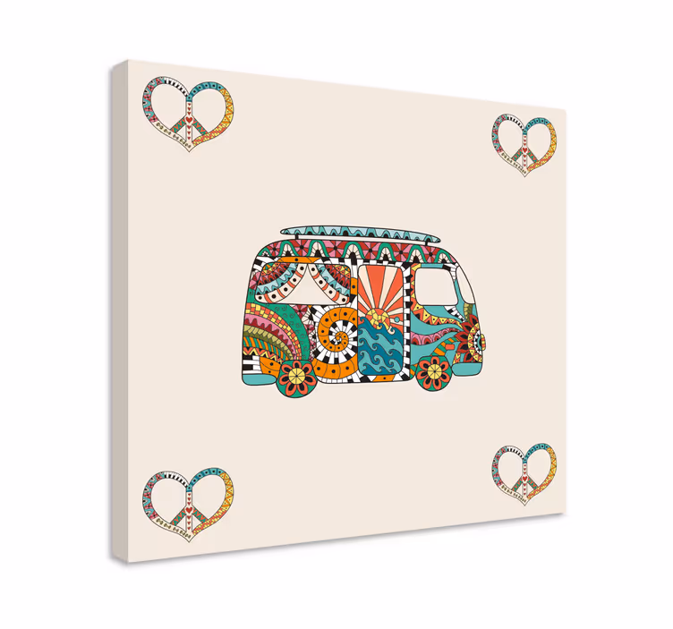Wandbilder vintage buntes van muster - TenStickers