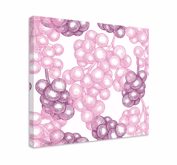 Leinwandbild mit pinkem blumenmuster - TenStickers