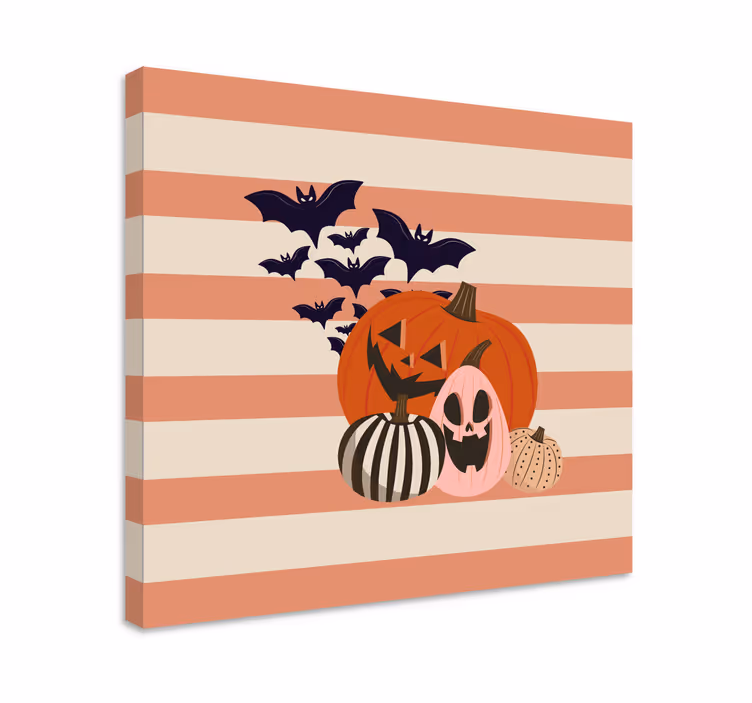 Leinwandbild sport halloween kürbis zusammenkunft - TenStickers