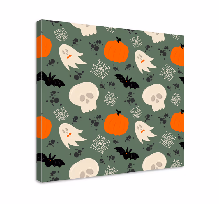 Dinosaurier wandbild mit halloween motiven - TenStickers