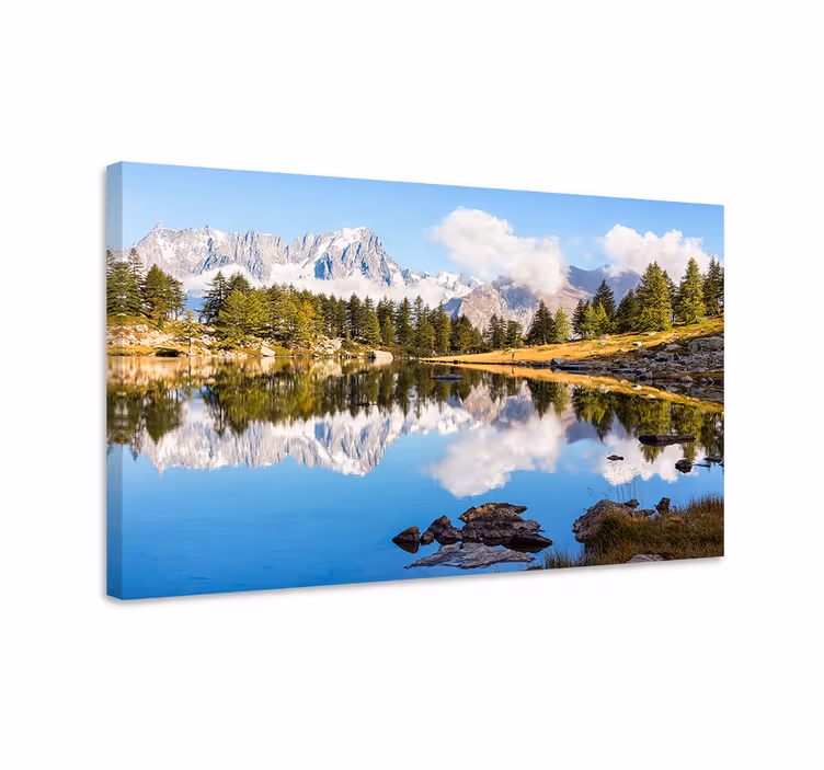 Wandbilder landschaft bergreflexion panorama - TenStickers