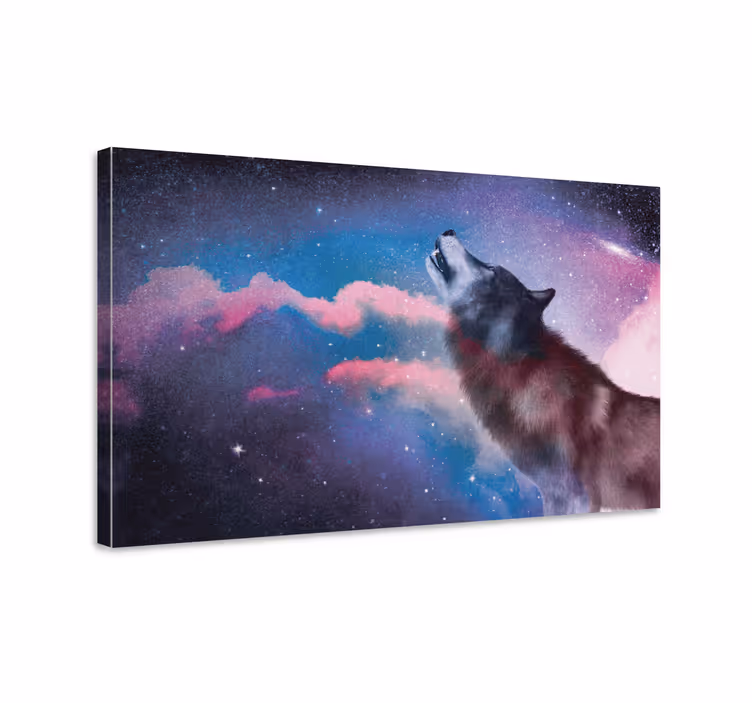 Wandbilder hunde majestätischer heulender wolf - TenStickers