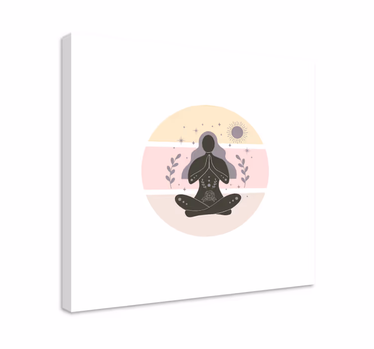 Buddha bilder leinwand in meditationspose - TenStickers